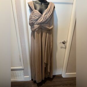 Champagne/gold long plus size long dress